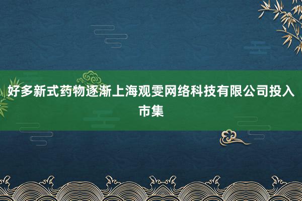 好多新式药物逐渐上海观雯网络科技有限公司投入市集